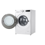LG Стандартна пральна машина | AI DD™ | TurboWash™ 360˚ | 10 кг, Спереду справа з відкритими дверцятами, F4Y5RS0W, thumbnail 4