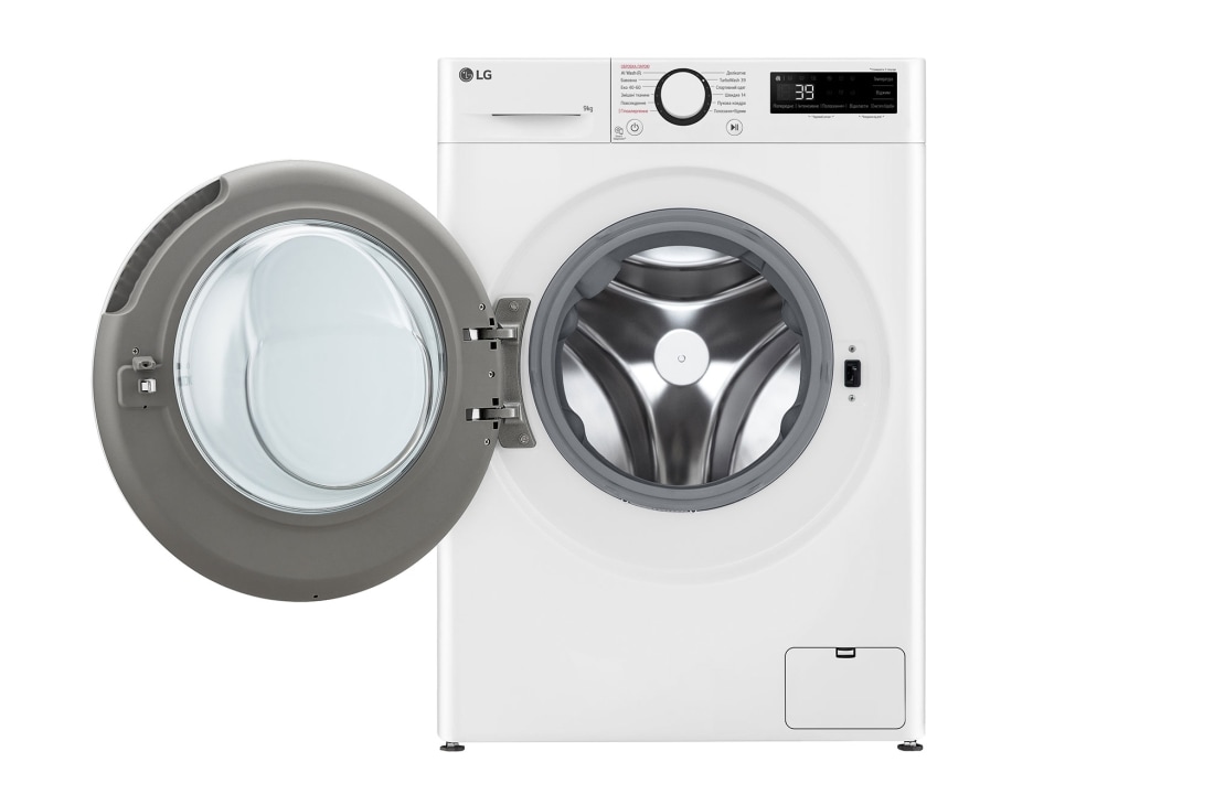 LG Вузька пральна машина | AI DD™ | TurboWash™ 360˚ | 9 кг, Спереду з відкритими дверцятами, F2Y5FS0W, thumbnail 3