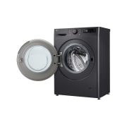 LG Вузька пральна машина | AI DD™ | TurboWash™ 360˚ | 9 кг, Спереду справа з відкритими дверцятами, F2Y5FS5J, thumbnail 4