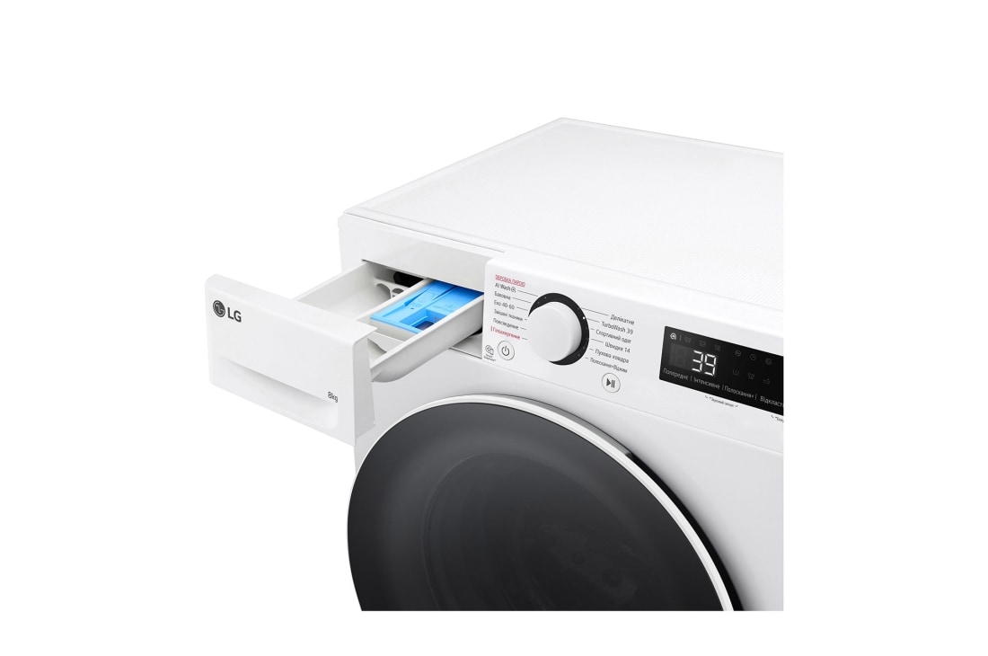 LG Вузька пральна машина | AI DD™ | TurboWash™ 360˚ | 8 кг, drawer, F2Y5PS0W, thumbnail 7