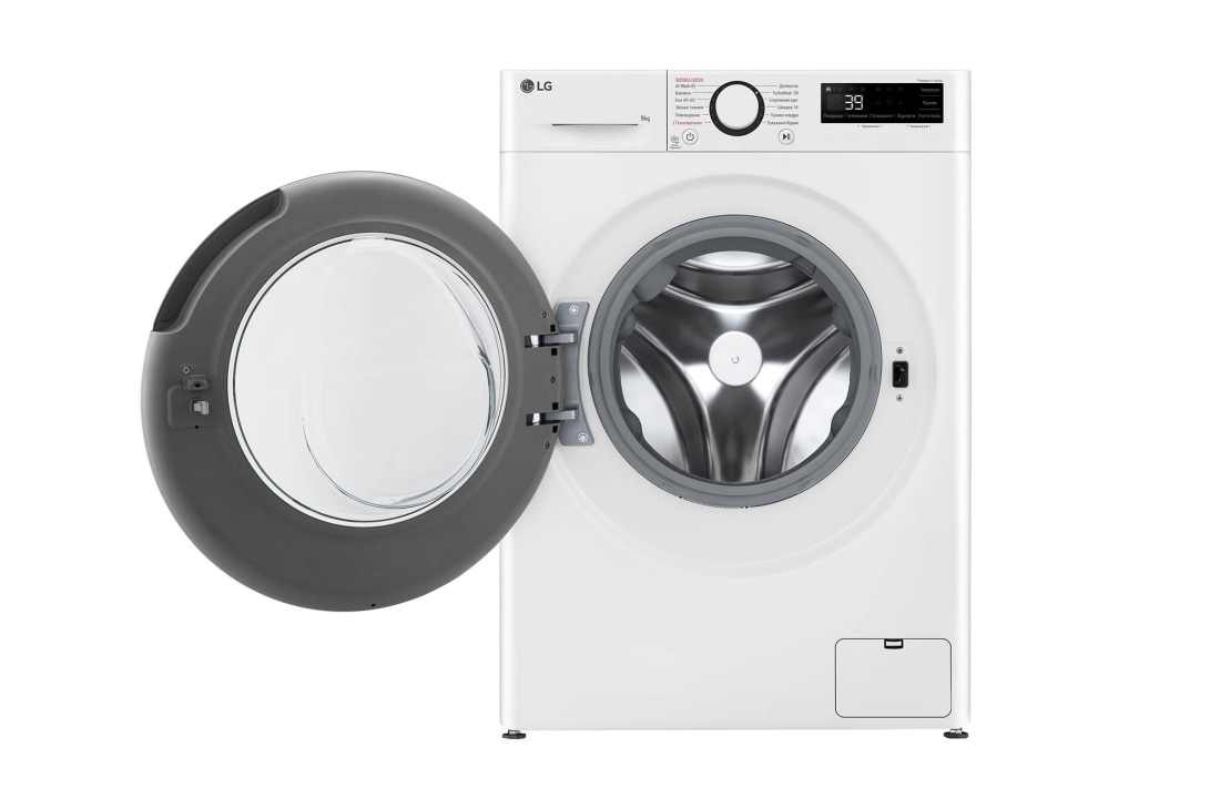 LG Вузька пральна машина | AI DD™ | TurboWash™ 360˚ | 9 кг, Спереду з відкритими дверцятами, F2Y5FS6W, thumbnail 3