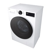 LG Вузька пральна машина на  9 кг з AI DD™, Turbowash™ 360 (2026), Зображено пральну машину спереду справа в перспективі зверху, F2X5FS5W, thumbnail 8