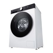 LG Вузька пральна машина на  9 кг з AI DD™, Turbowash™ 360 (2026), Зображено пральну машину спереду справа в перспективі знизу, F2X5FS2WB, thumbnail 5