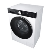 LG Вузька пральна машина на  9 кг з AI DD™, Turbowash™ 360 (2026), Зображено пральну машину спереду справа в перспективі зверху, F2X5FS2WB, thumbnail 8
