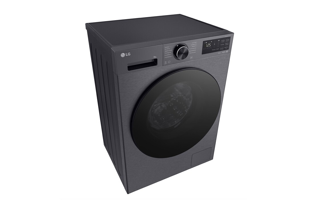 LG Вузька пральна машина на  8 кг з AI DD™, Turbowash™ 360 (2026), Зображено пральну машину спереду зліва в перспективі зверху, F2X5PS5M, thumbnail 6