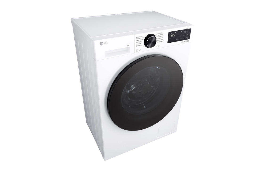 LG Вузька пральна машина на  8 кг з AI DD™, Turbowash™ 360 (2026), Зображено пральну машину спереду зліва в перспективі зверху, F2X5PS5W, thumbnail 6
