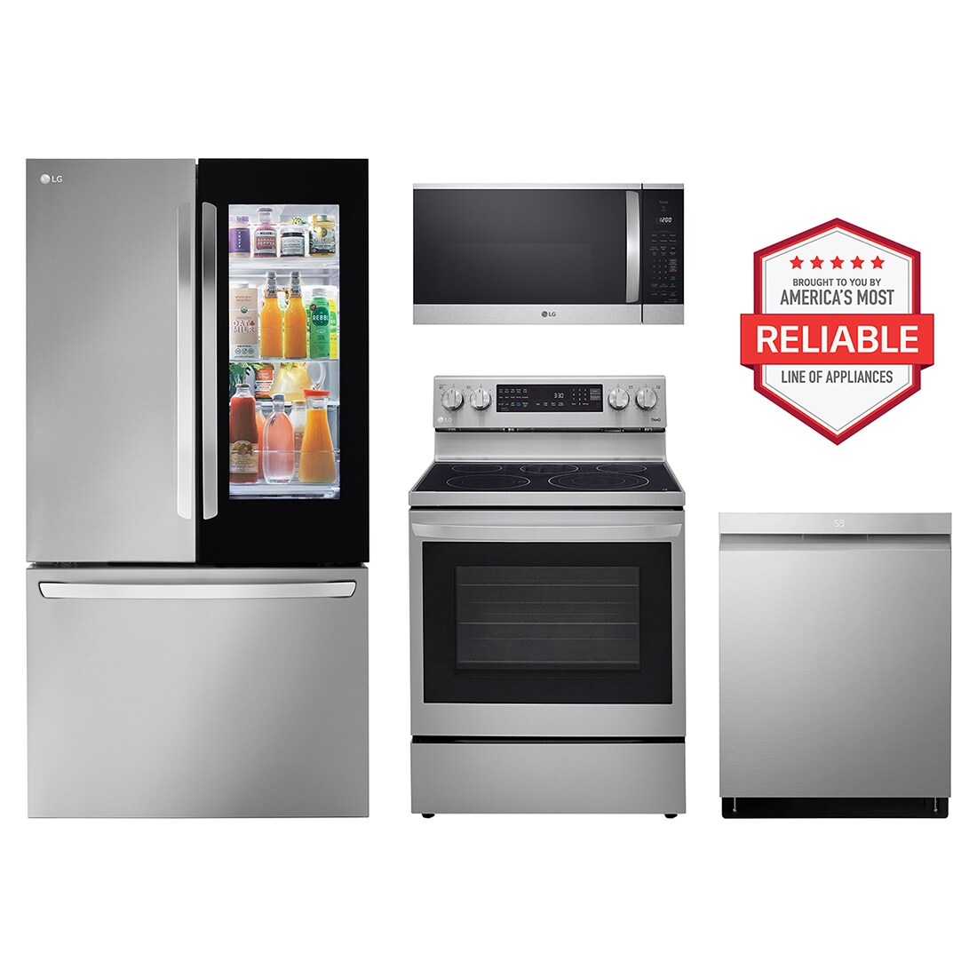 LG Enhanced Kitchen Package with Electric Range (LRFGC2706SLREL6325F