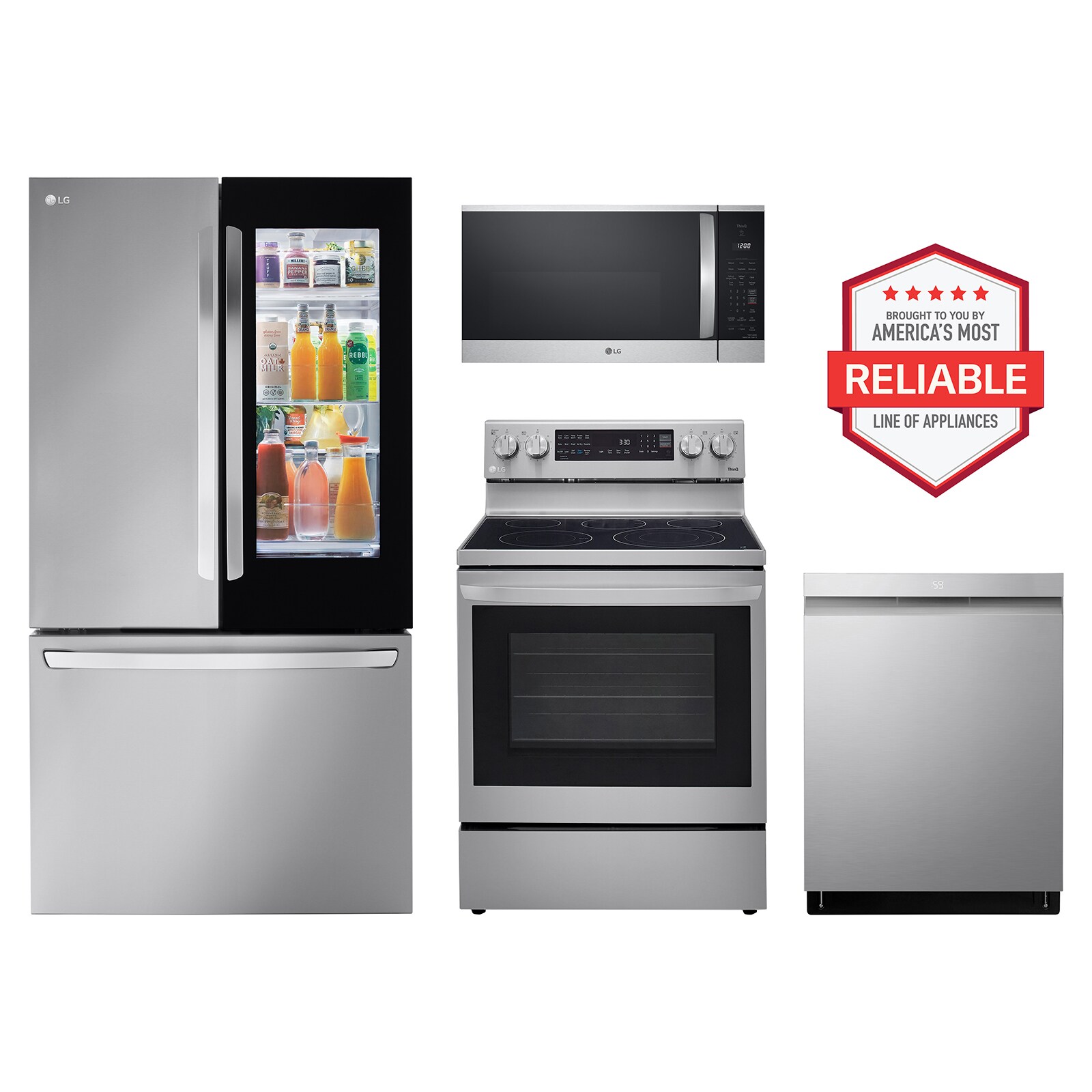 LG Enhanced Kitchen Package with Electric Range (LRFGC2706SLREL6325F