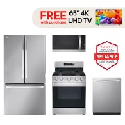 LG Essential Kitchen Package with Gas Range, Essential Kitchen Package with Gas Range, LRFLC2706S-LDTH5554S-LRGL5825F-MVEM1721F, thumbnail 1