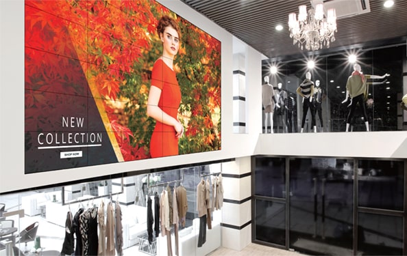 large interior retail display