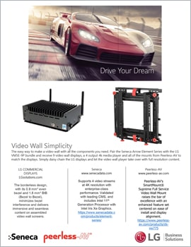 One Page • Simplify your Video Wall with LG, Seneca, and Peerless-AV Solutions