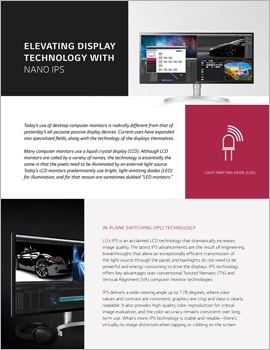 One Page  Elevating Display Technology with Nano IPS