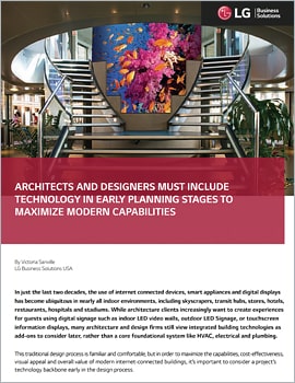 Article  Architects and Designers Must Include Technology in Early Planning Stages to Maximize Modern Capabilities