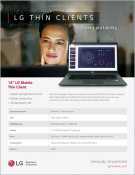 Brochure LG Thin Clients, Potent Portability