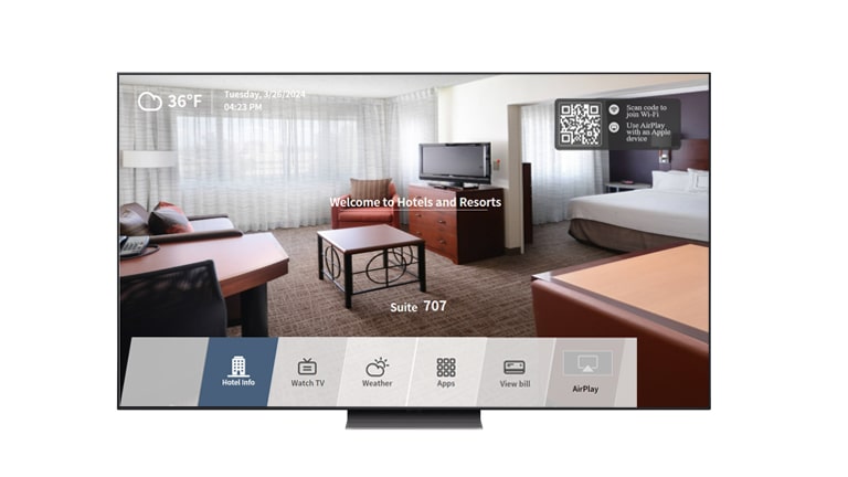 LG Pro:Centric AirPlay Support in Hotels: