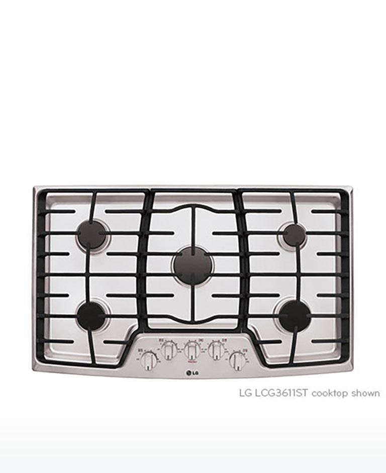 LG LSCG307ST 30 Inch Gas Cooktop with 5 Sealed Burners, Continuous