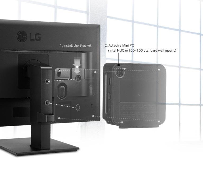  LG Monitor IPS FHD 24BK550Y-I de 24 pulgadas con caja fuerte de  parpadeo, alimentación incorporada, soporte de pivote ajustable, montaje en  pared y conexión de mini PC disponible : Electrónica