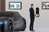 Outfit parking garages with LG EV chargers, and outdoor signage for wayfinding and information
