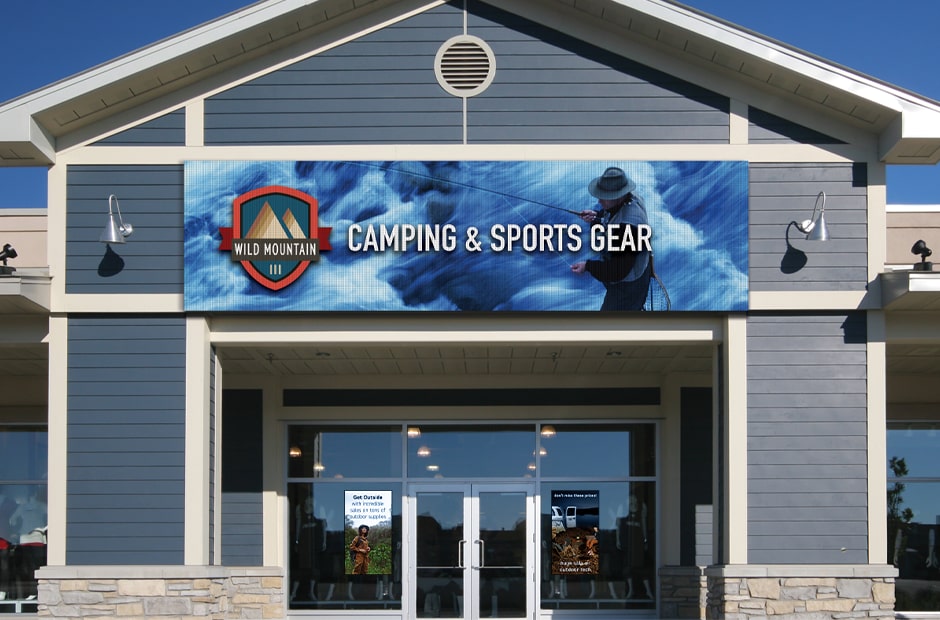 Outdoor DVLED and window-facing signage can help attract attention of entering customers and other passerby