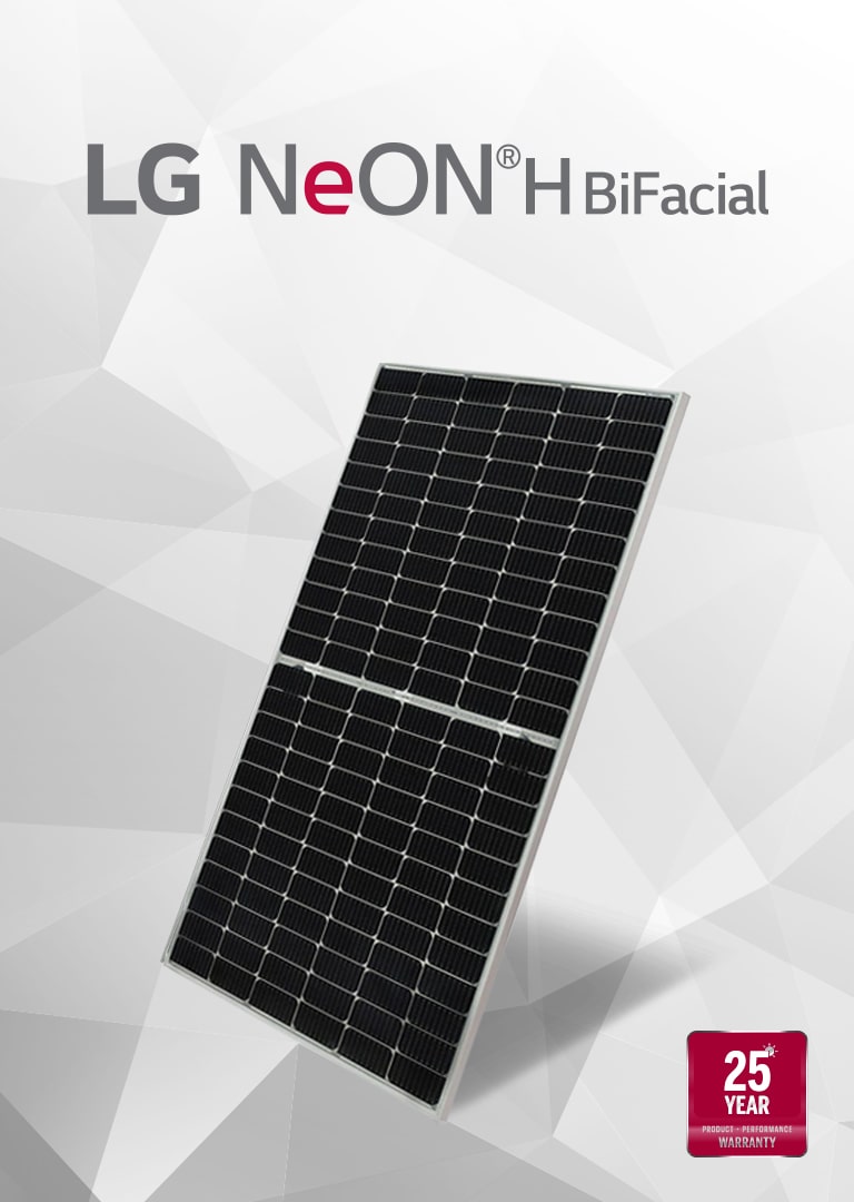 The LG NeON H BiFacial solar panel can achieve up to 30% more energy than the standard PV module. 