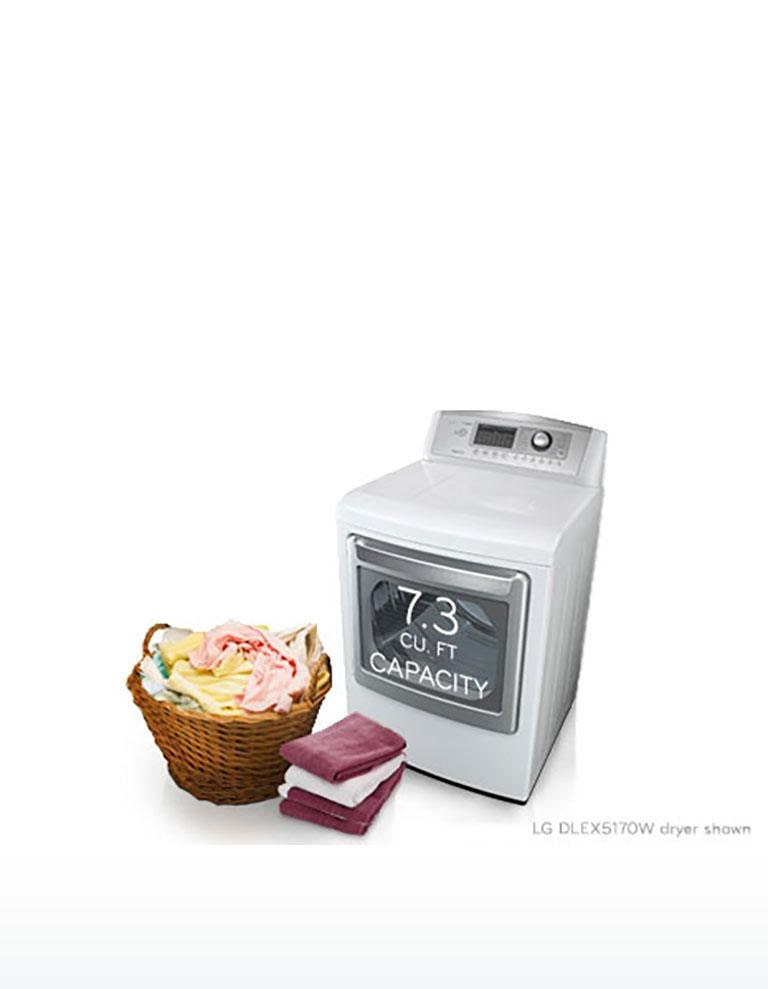 LG DLEX7600KE 7.3 cu. ft. Ultra Large Capacity TurboSteam™ Electric