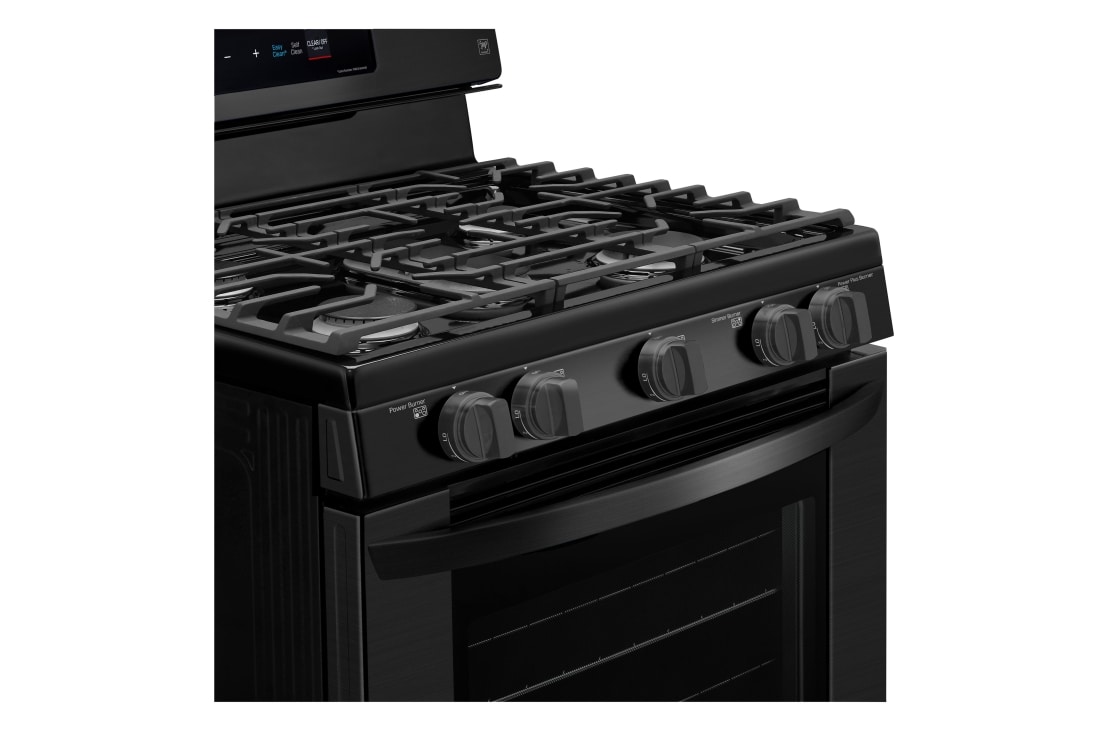 Lg Lrg3194bm 5 4 Cu Ft Gas Single Oven Range With Fan