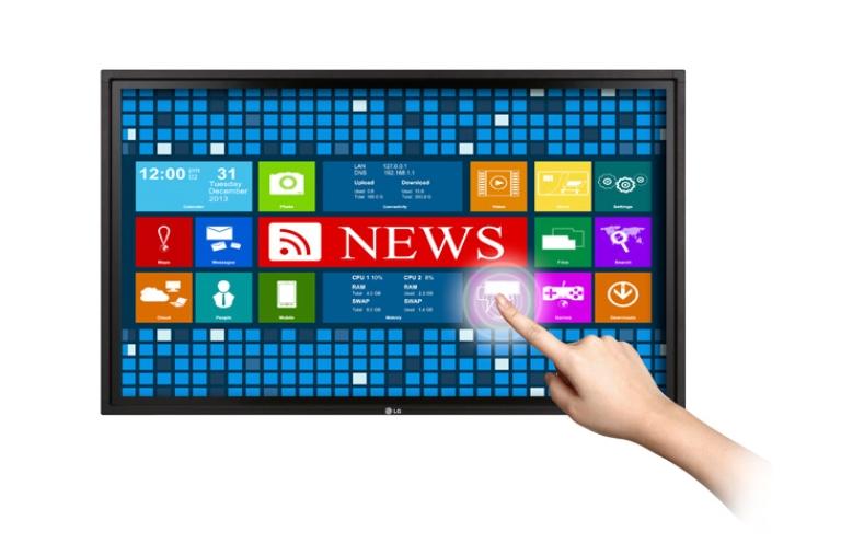 LG 47'' class (46.96'' diagonal) LG IR Spread based Ghosting Free Multi-Touch Display, 47WT30MS-B, thumbnail 1