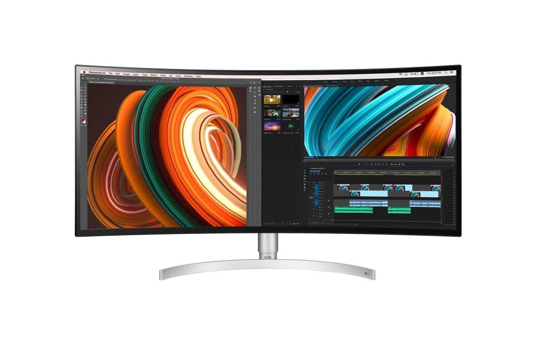 LG 34BK95C-W: 34'' Nano IPS QHD UltraWide™ Curved Monitor (3440x1440) with  with USB Type-C™, VESA DisplayHDR™ 400, RADEON FreeSync™, Dynamic Action  Sync, DCI-P3 98% (Typ.) Color Gamut & MAXXAUDIO