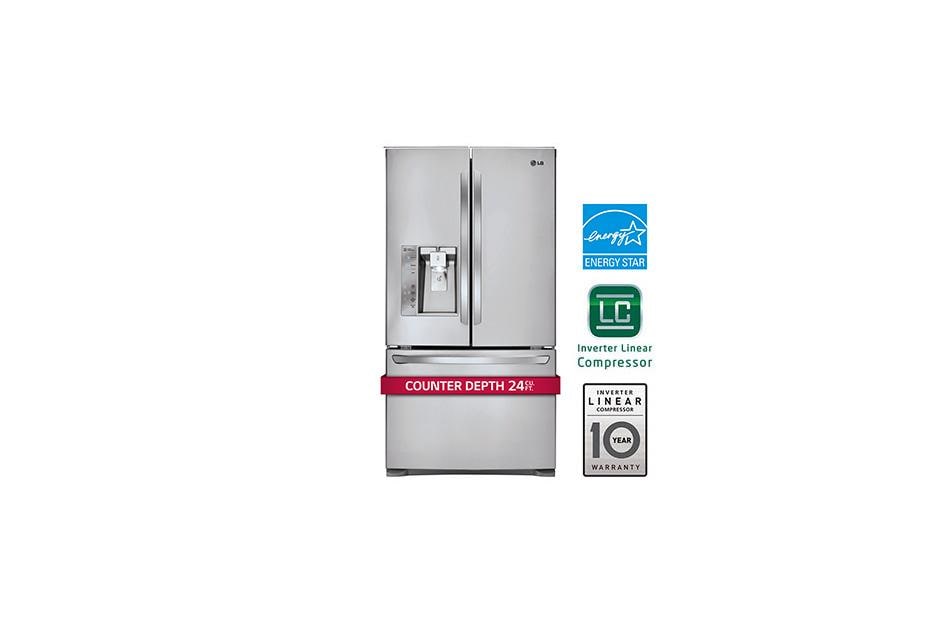 Lg Lfxc24726s Ultra Capacity 3 Door French Refrigerator Usa French Door Counter Depth Refrigerator