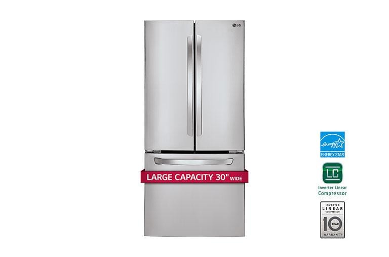 LG 22 cu. ft. French Door Refrigerator, LFC22770ST, thumbnail 1