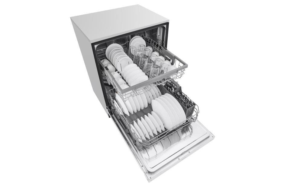 LG Front Control Dishwasher with QuadWash™ and EasyRack™ Plus, LDF5545WW, thumbnail 6