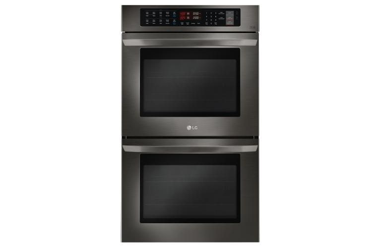 LG Black Stainless Steel Series 9.4 cu. ft Total Capacity Double Wall Oven, LWD3063BD, thumbnail 2