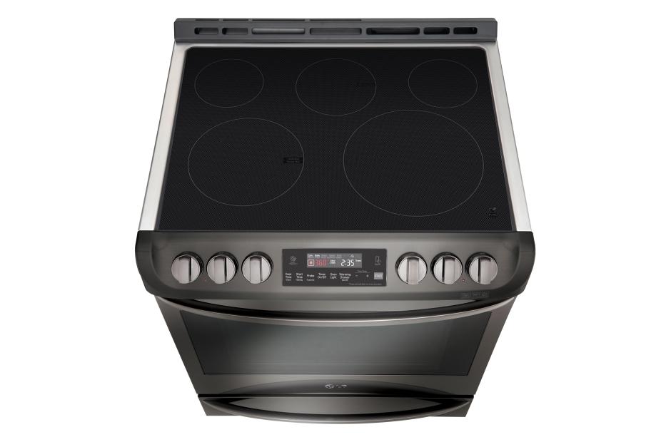 LG Black Stainless Steel Series 6.3 cu. ft. Electric Slide-in Range with ProBake Convection® and EasyClean®, LSE4613BD, thumbnail 4