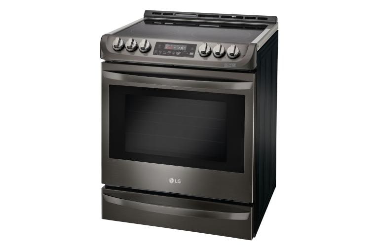 LG Black Stainless Steel Series 6.3 cu. ft. Electric Slide-in Range with ProBake Convection® and EasyClean®, LSE4613BD, thumbnail 2