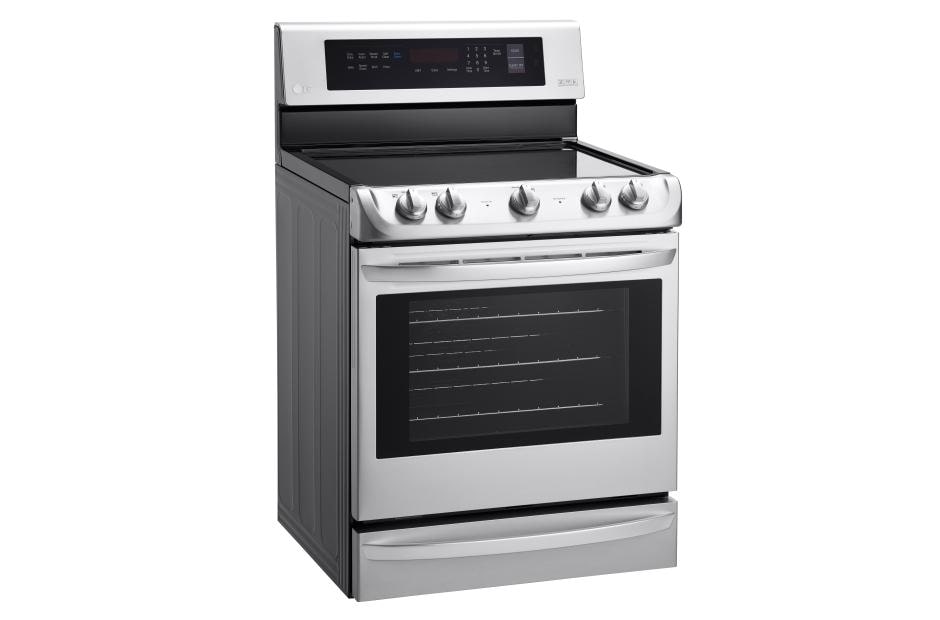 LG 6.3 cu. ft Electric Single Oven Range with ProBake Convection® and EasyClean®, LRE4213ST, thumbnail 3