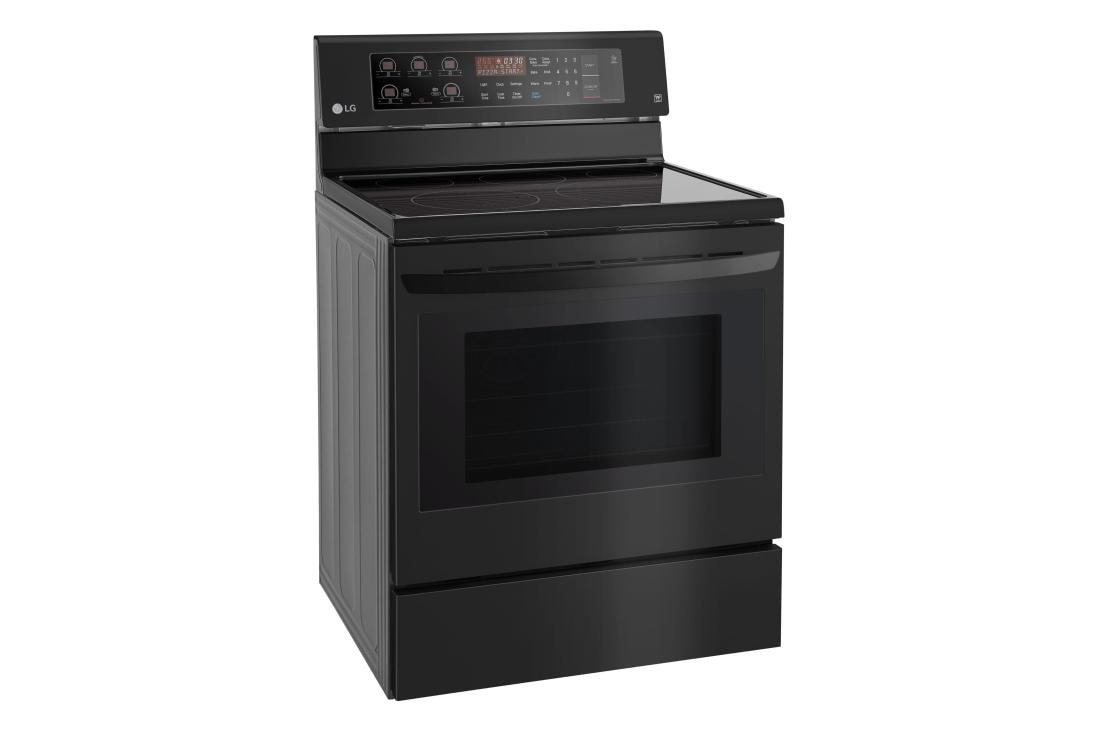 LG 6.3 cu. ft. Electric Single Oven Range with True Convection and EasyClean®, LRE3193BM, thumbnail 2