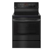 LG 6.3 cu. ft. Electric Single Oven Range with True Convection and EasyClean®, LRE3193BM, thumbnail 1