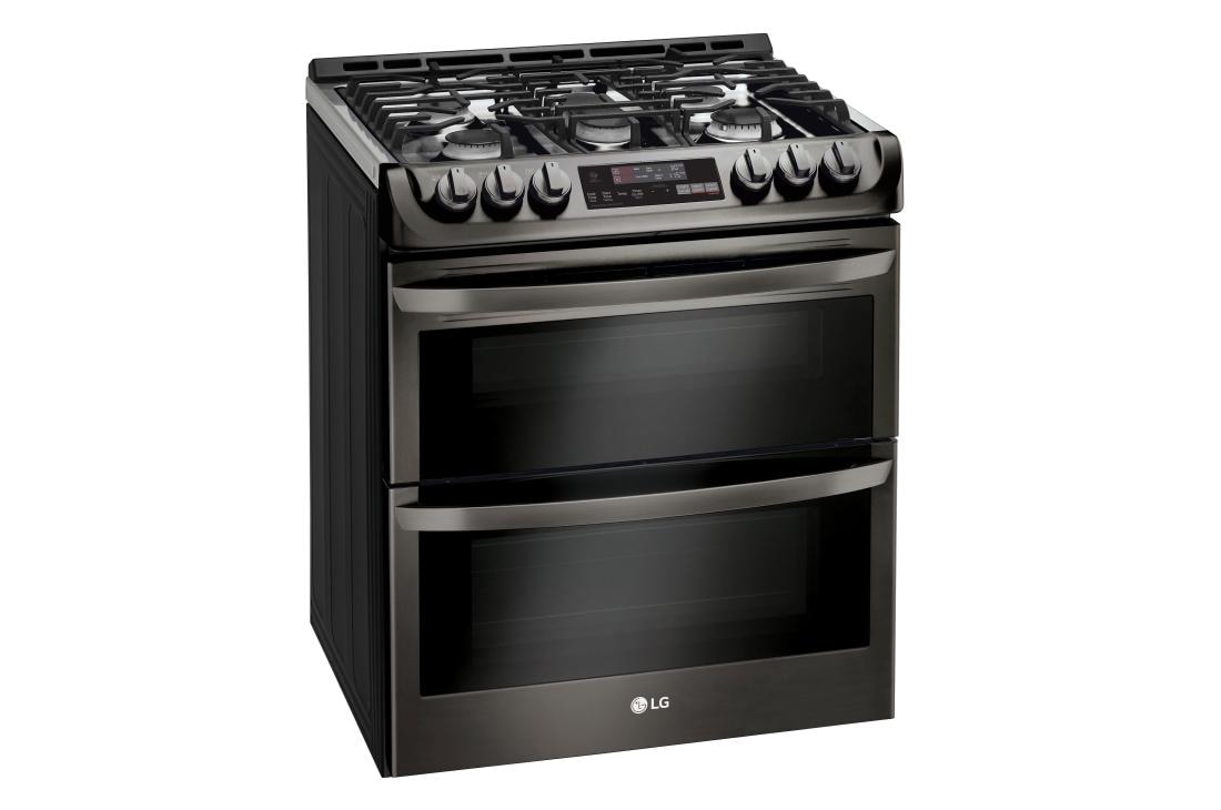 LG 6.9 cu. ft. Smart wi-fi Enabled Gas Double Oven Slide-In Range with ProBake Convection® and EasyClean®, LTG4715BD, thumbnail 2
