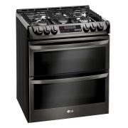LG 6.9 cu. ft. Smart wi-fi Enabled Gas Double Oven Slide-In Range with ProBake Convection® and EasyClean®, LTG4715BD, thumbnail 2