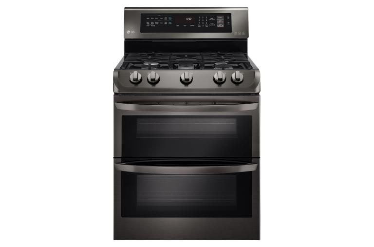 LG 6.9 cu. ft. Gas Double Oven Range with ProBake Convection® and EasyClean®, LDG4313BD, thumbnail 1