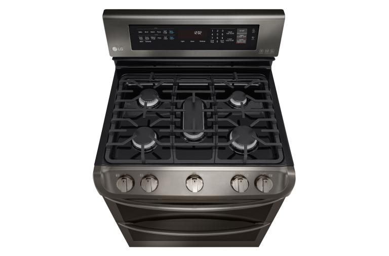 LG 6.9 cu. ft. Gas Double Oven Range with ProBake Convection® and EasyClean®, LDG4313BD, thumbnail 4