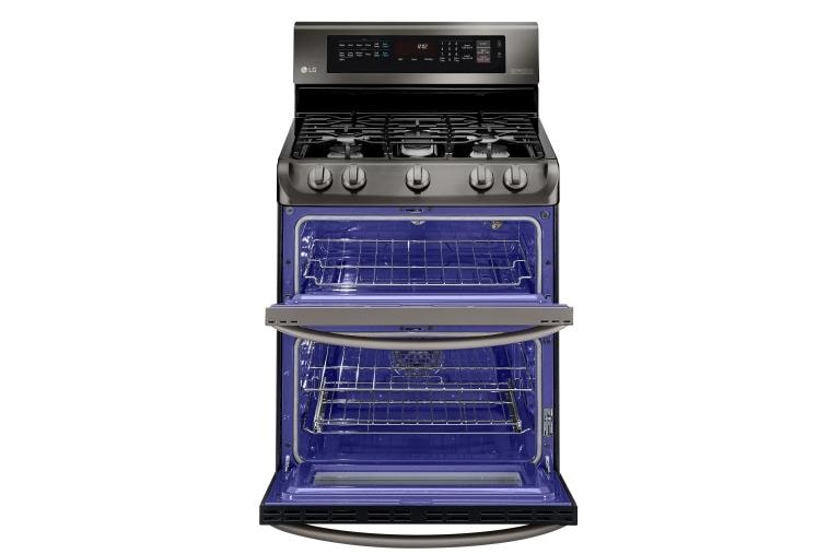 LG 6.9 cu. ft. Gas Double Oven Range with ProBake Convection®, EasyClean® and Gliding Rack, LDG4315BD, thumbnail 2