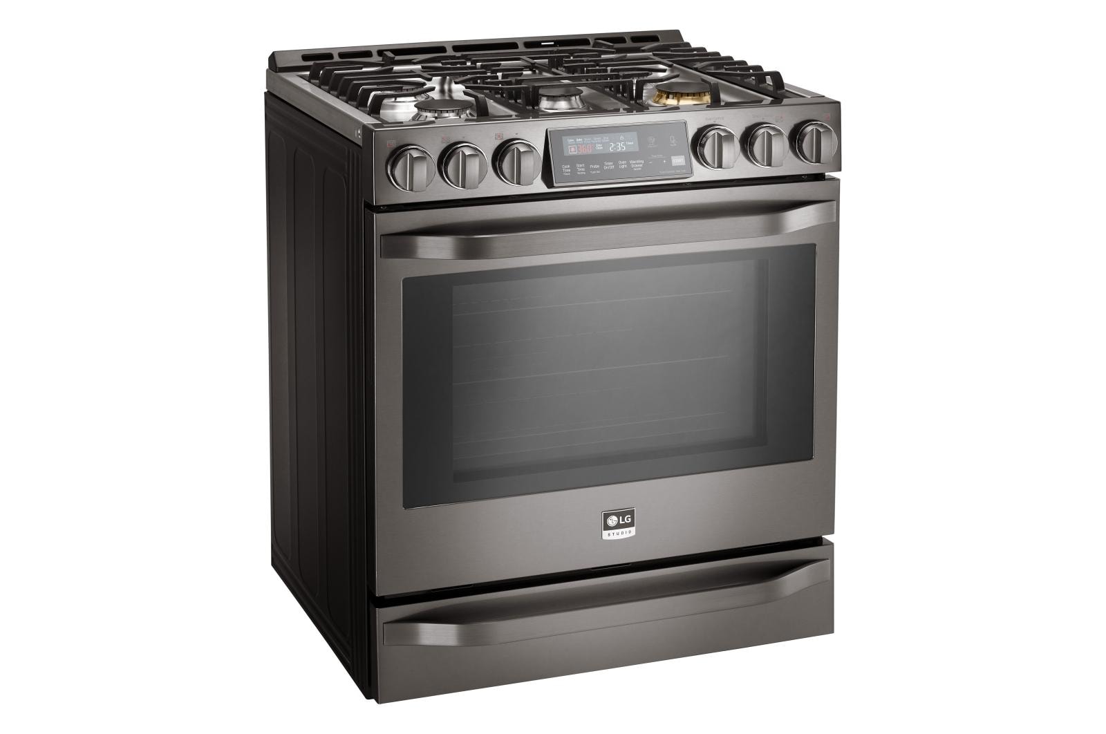 LG LSSG3019BD STUDIO 6.3 Gas Single Oven SlideInrange with ProBake