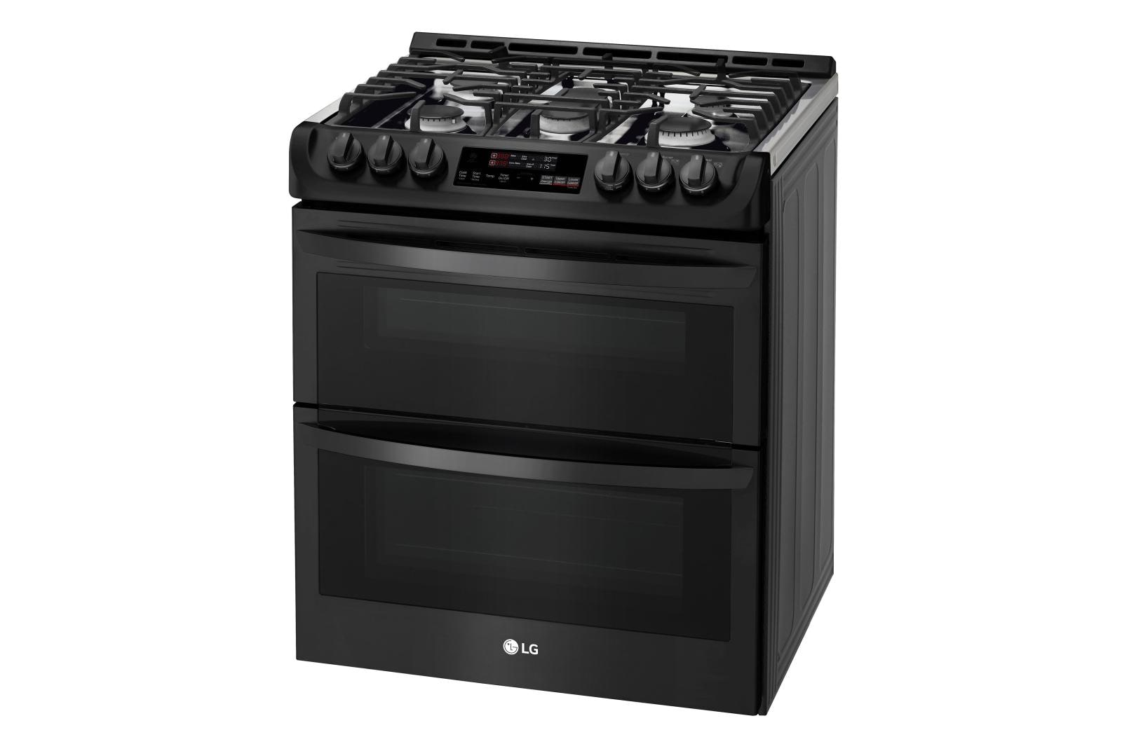 LG LTG4715BM 6.9 cu. ft. Smart wifi Enabled Gas Double Oven SlideIn Range with ProBake
