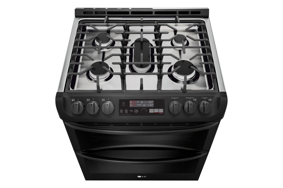 LG 6.9 cu. ft. Smart wi-fi Enabled Gas Double Oven Slide-In Range with ProBake Convection® and EasyClean®, LTG4715BM, thumbnail 5