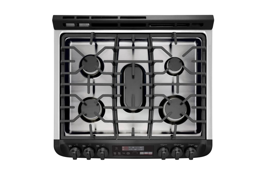 LG 6.9 cu. ft. Smart wi-fi Enabled Gas Double Oven Slide-In Range with ProBake Convection® and EasyClean®, LTG4715BM, thumbnail 6