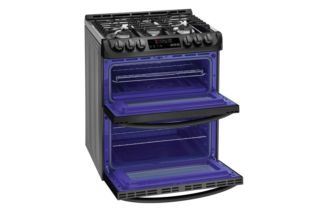 LG 6.9 cu. ft. Smart wi-fi Enabled Gas Double Oven Slide-In Range with ProBake Convection® and EasyClean®, LTG4715BM, thumbnail 8
