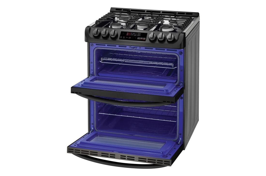 LG 6.9 cu. ft. Smart wi-fi Enabled Gas Double Oven Slide-In Range with ProBake Convection® and EasyClean®, LTG4715BM, thumbnail 9