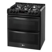 LG 6.9 cu. ft. Smart wi-fi Enabled Gas Double Oven Slide-In Range with ProBake Convection® and EasyClean®, LTG4715BM, thumbnail 3
