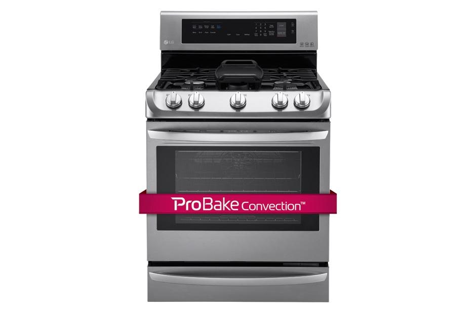 LG LRG4115ST 6.3 cu. ft. Gas Single Oven Range with ProBake Convection EasyClean and Warming Drawer LG USA Business